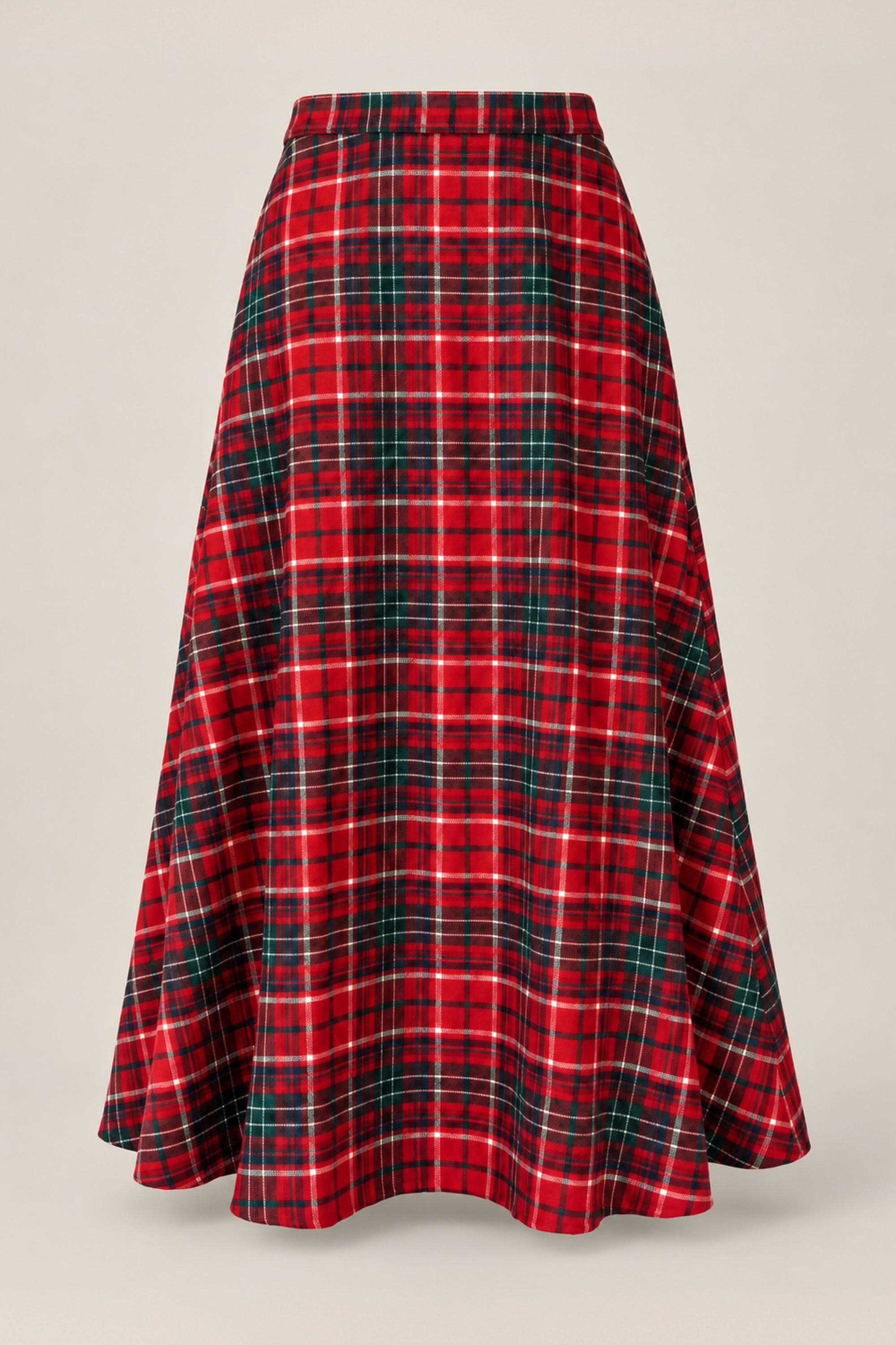 Ana Skirt in Christmas Cheer Plaid