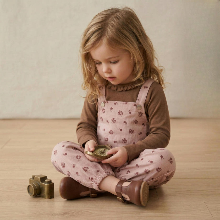 Organic Twill Overalls - Rosebud