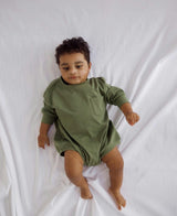 Harley Pocket Romper in Loden Green