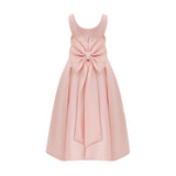 Pink Redwooda Satin Bow-Back Dress