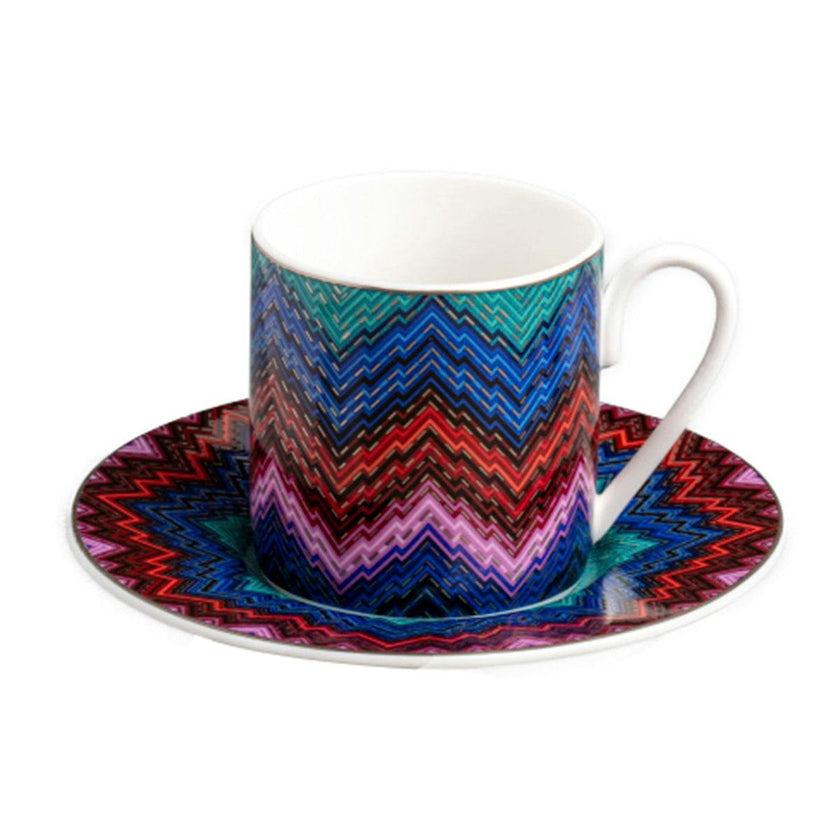 Coffee Cup & Saucer STARLIGHT Set of 2 in Luxury Box - Ø 6 X H 6,1 Cm Cap. 12 Cl. - S.12 Cm