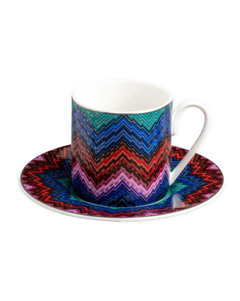 Coffee Cup & Saucer STARLIGHT Set of 2 in Luxury Box - Ø 6 X H 6,1 Cm Cap. 12 Cl. - S.12 Cm