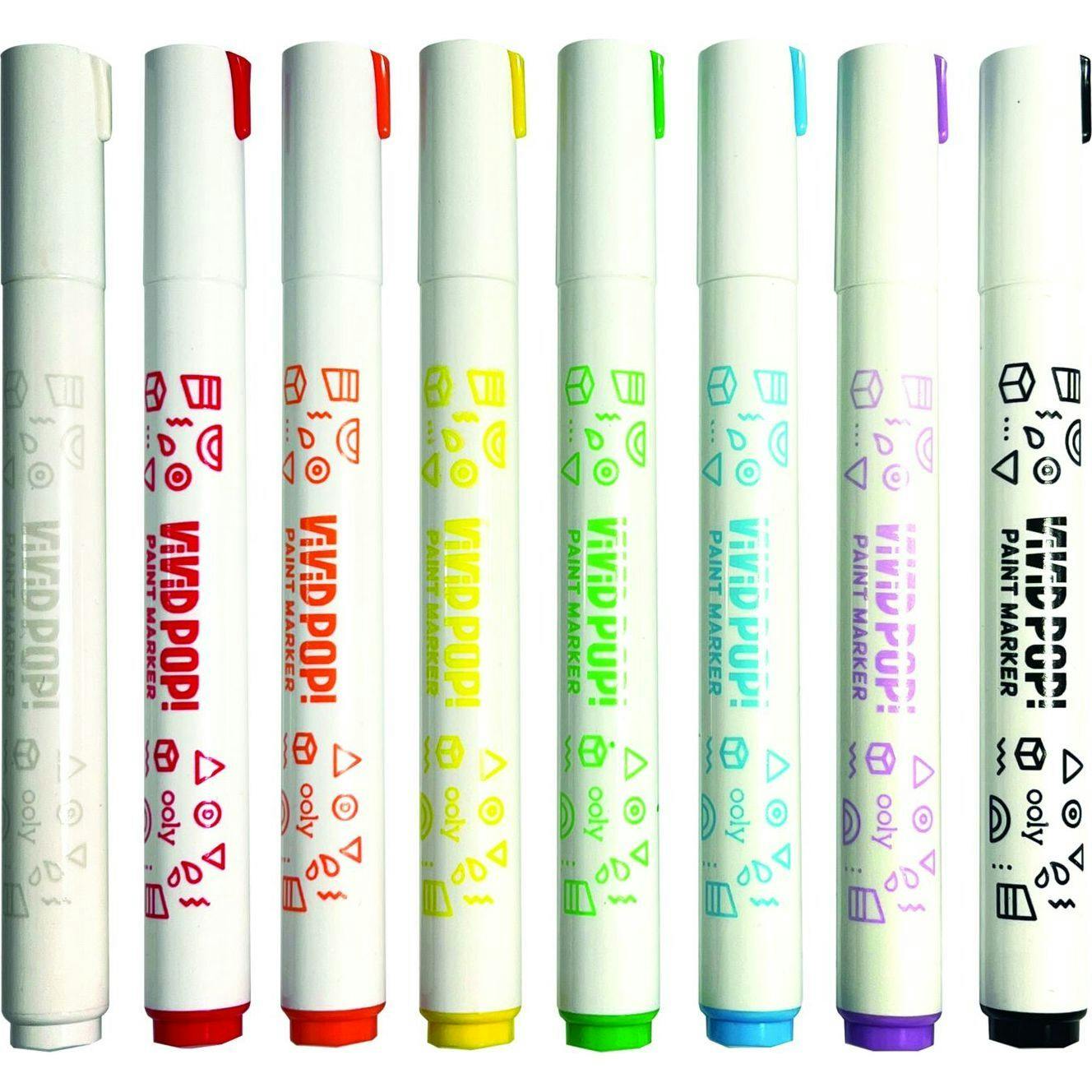Vivid Pop! Water Based Paint Markers - Set of 8