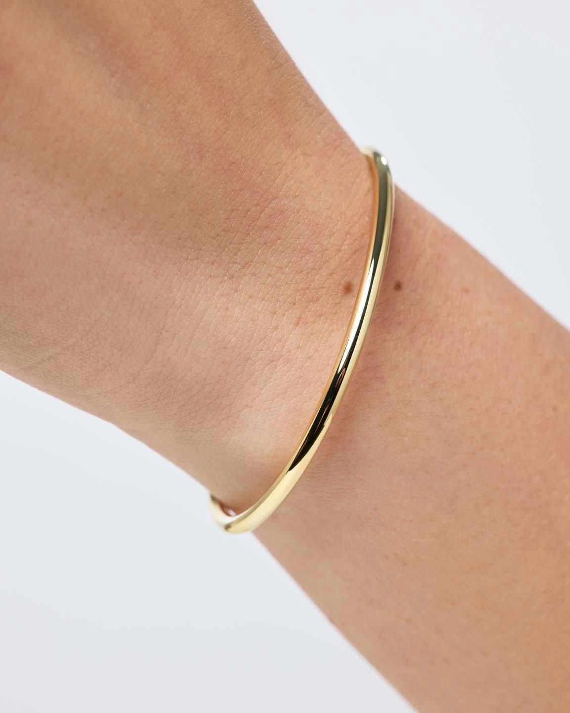 Gold Bangle Bracelet - Carter (3mm)