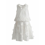 White Lucienne Quilted Skirt Set
