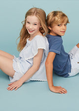 Seersucker Girl Frill Shorts