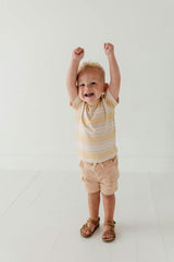 Boy's Short Sleeve Tee in Multi Stripe