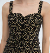 The Jessa Top - Byzantine Brocade, Black/Gold