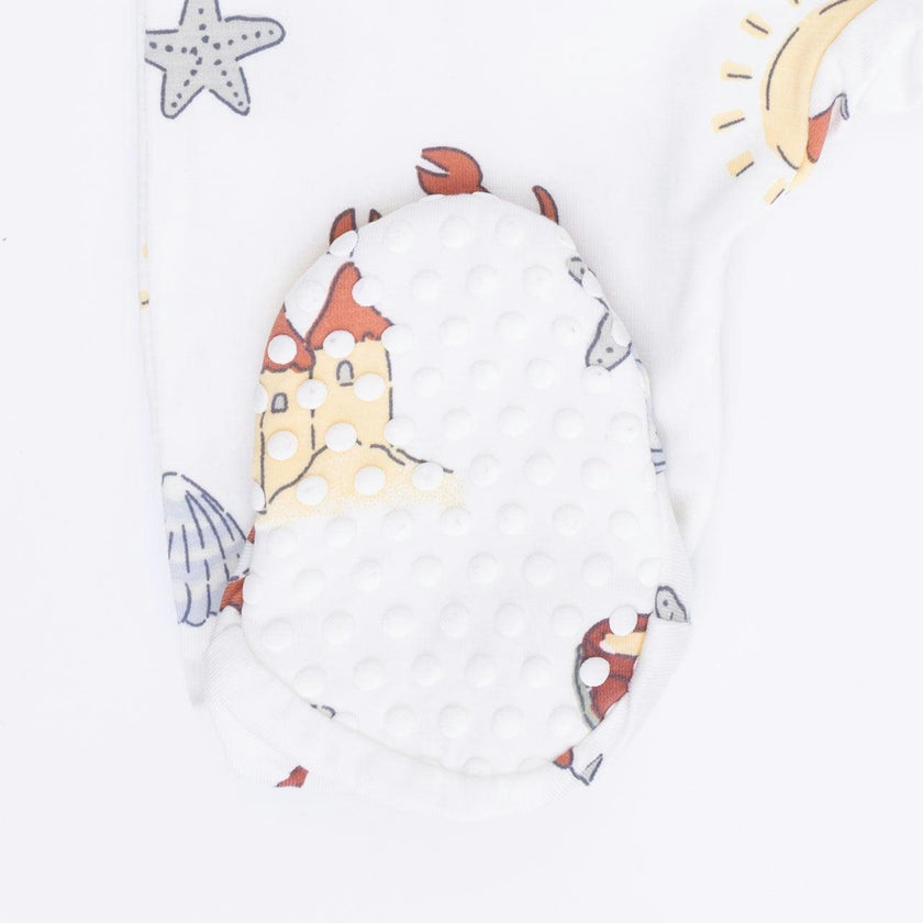 Sunny Sandcastles - 2 Way Zipper Footie