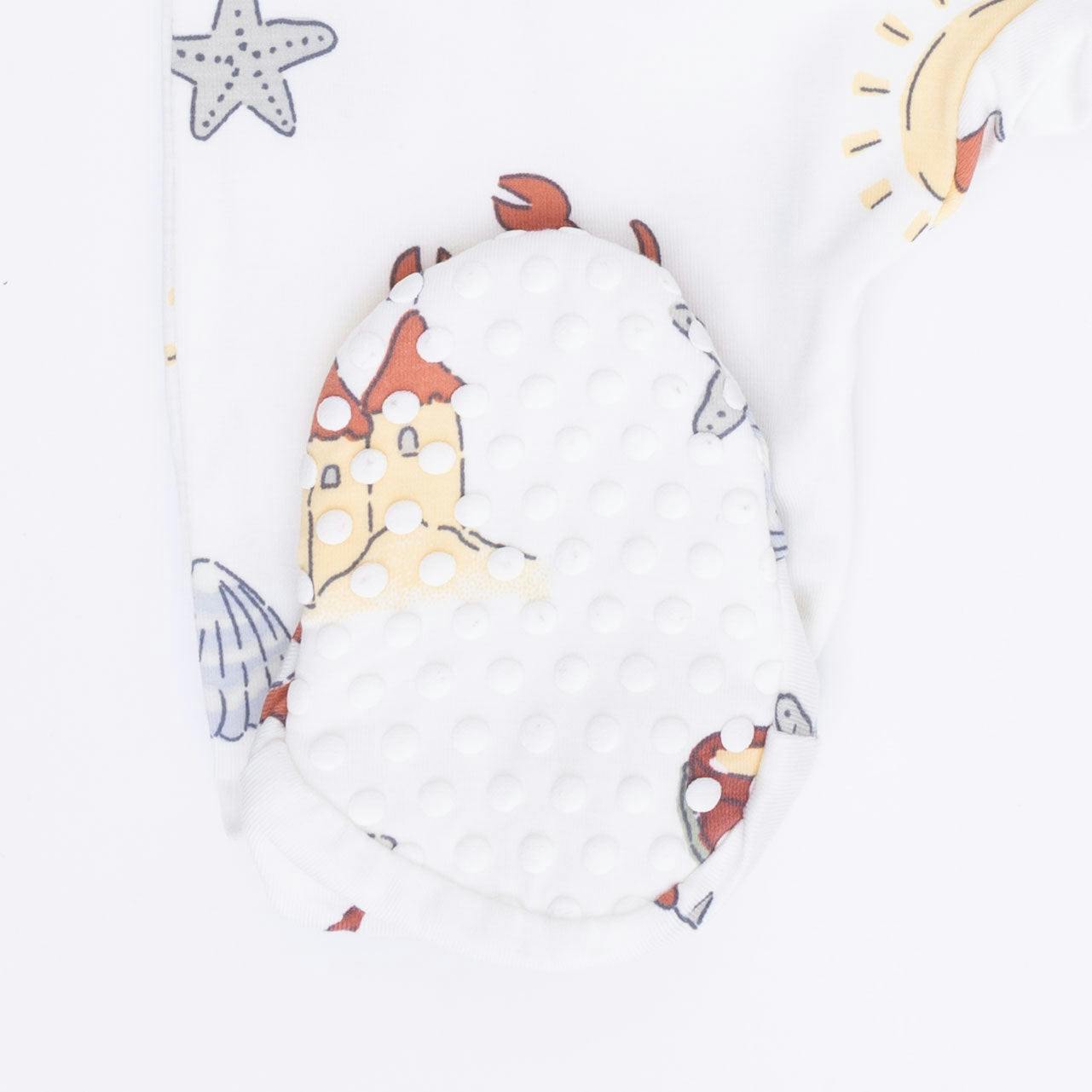 Sunny Sandcastles - 2 Way Zipper Footie