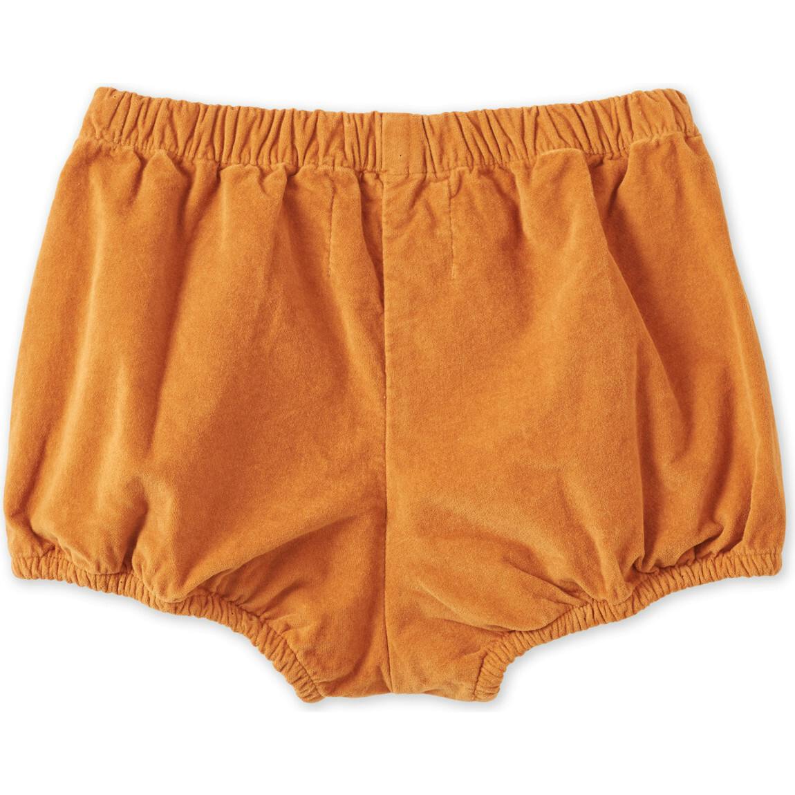 Organic Cotton Velvet Bloomers, Raw Sienna