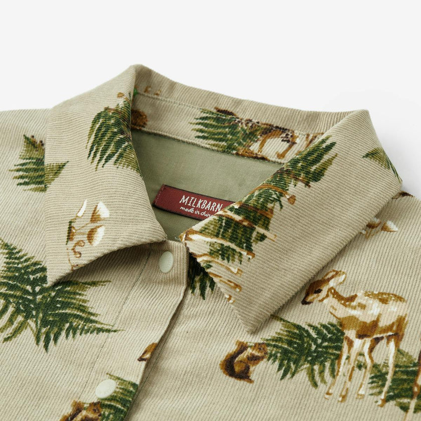 Forest Party Corduroy Snap Jumper