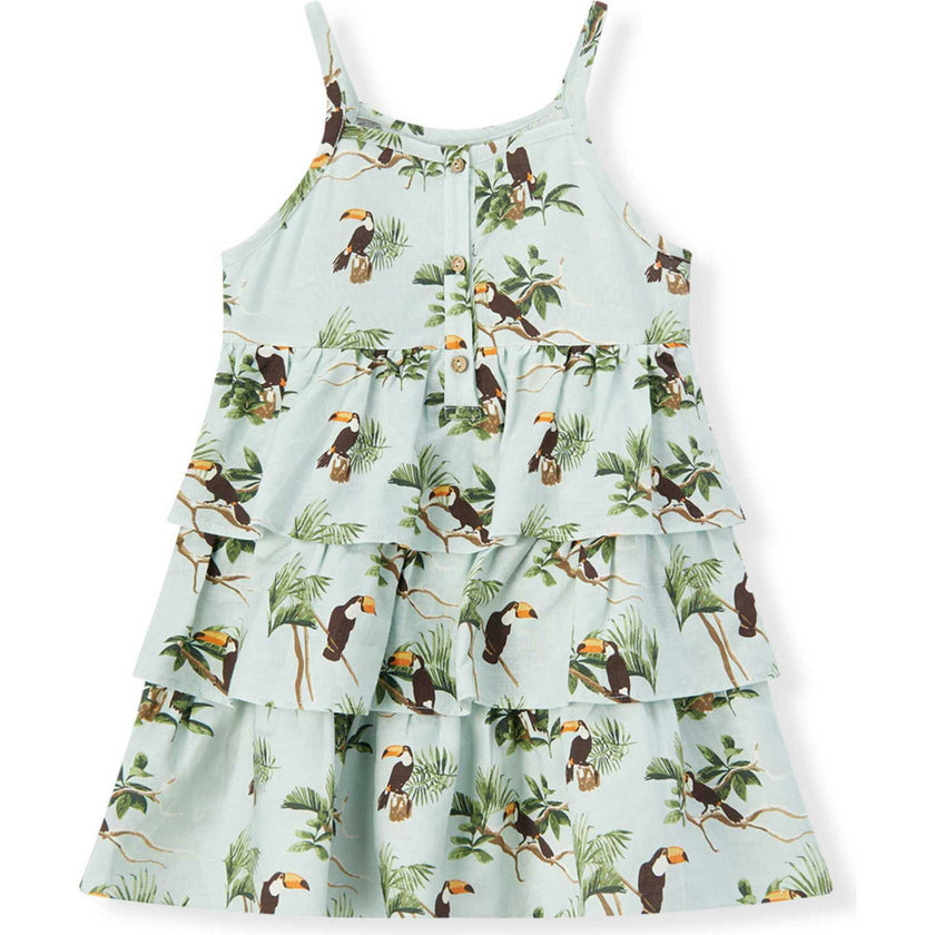 Blue Sky Linen Tiered Dress