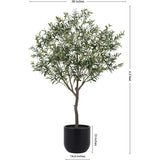 6.5' Faux Potted Olive Tree