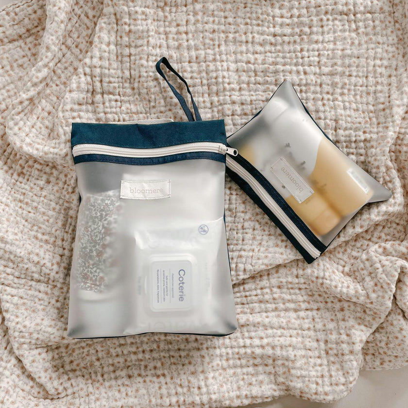 Large Pouch (Link Pink and Navy)