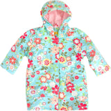 Blue Floral Raincoat