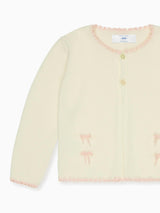 Nicky Hilton x La Coqueta Ivory Farrah Cotton Girl Cardigan