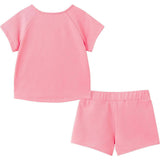 Girls French Terry Top & Short | Glitter Cheetah