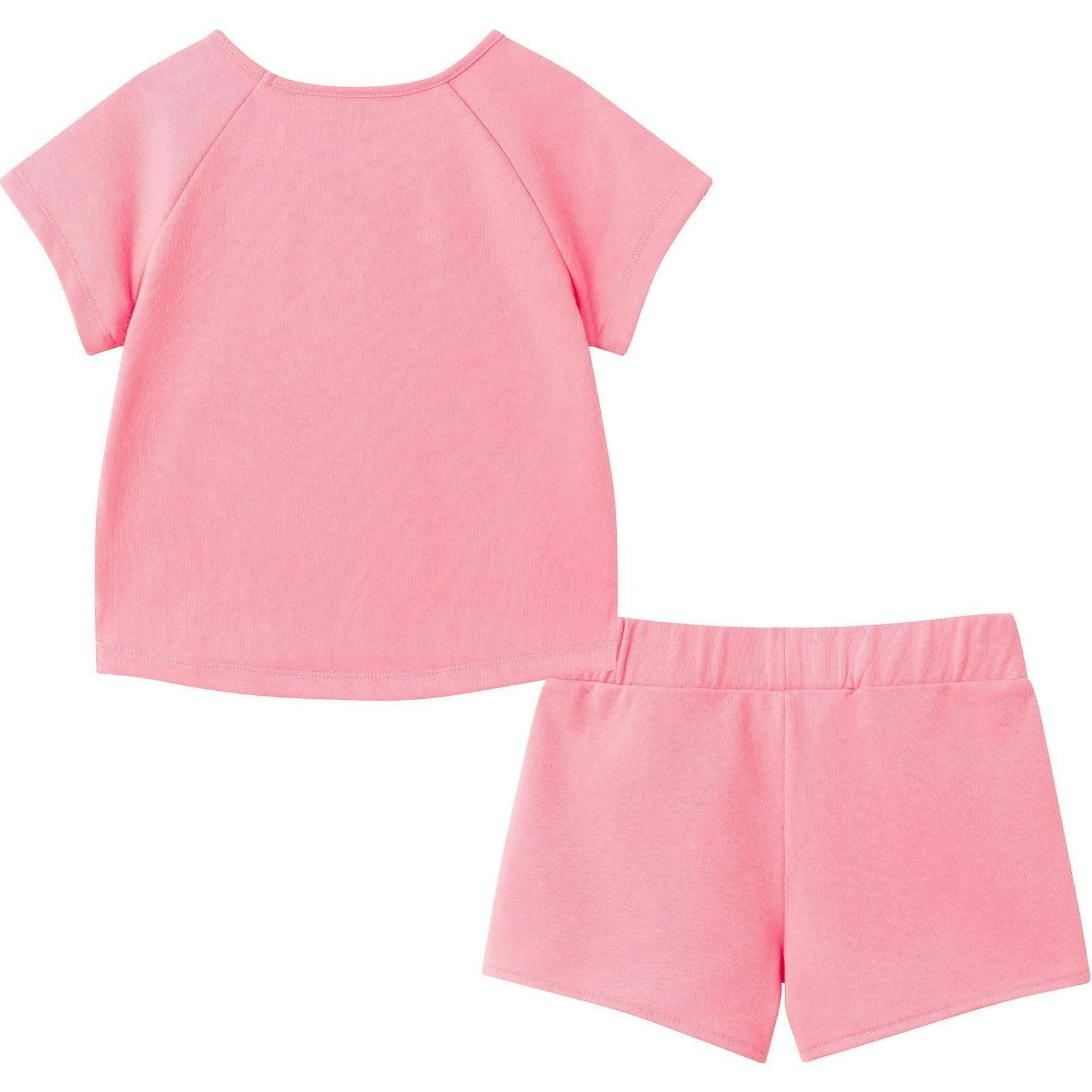 Girls French Terry Top & Short | Glitter Cheetah