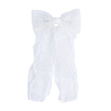 White Sheer Embroidered Organza Lace Hair Clip