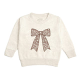 Mocha Floral Bow Patch Sweatshirt