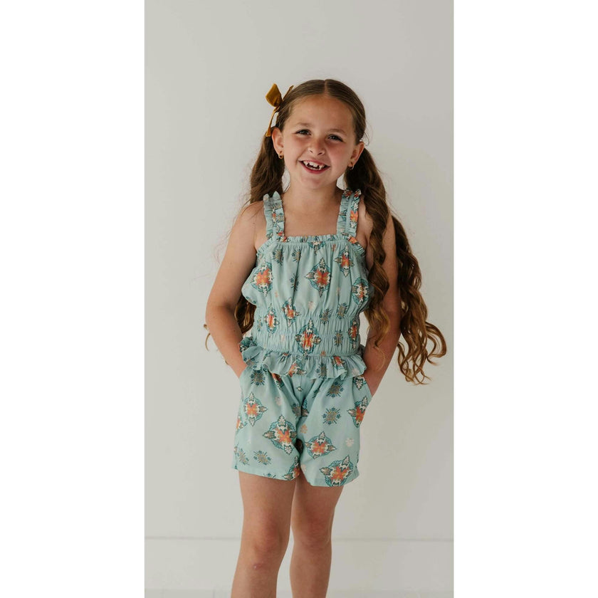 Ruffle Strap Shorts Romper