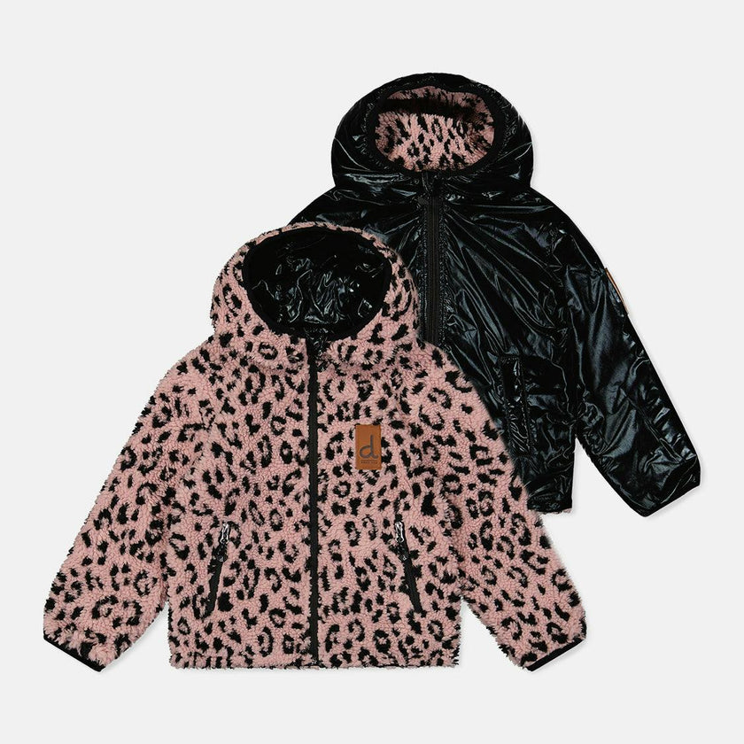 Reversible Mid-Season Jacket Pink And Black