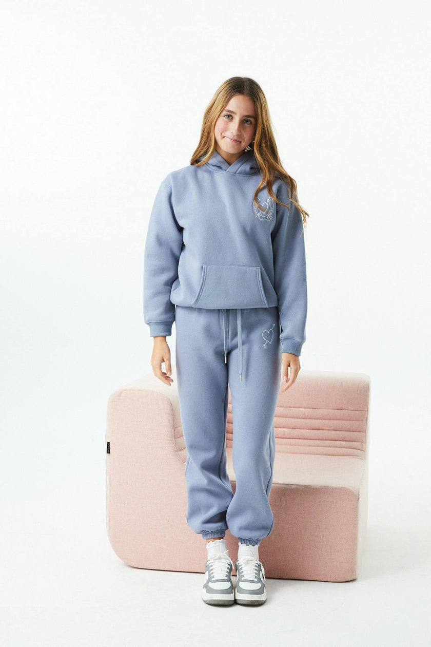 Lea Fall Blue Sky French Terry Oversized Hoodie - Lucky