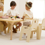 Adrian | Adjustable Wooden Toddler Table and 4 Chair Set