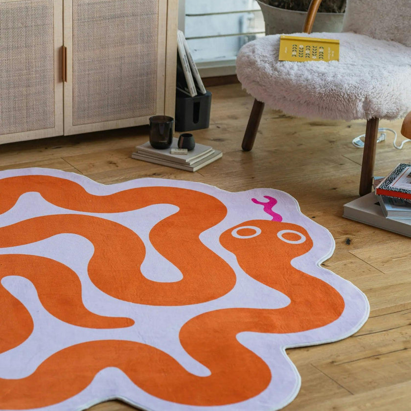 Spiral Snake Design Rug by Johann Banta