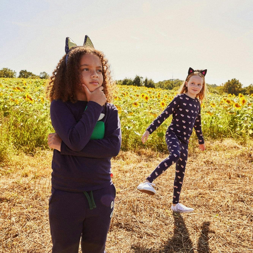 Recycled Cotton Hearts Kid Legging
