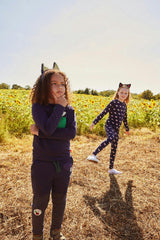Recycled Cotton Hearts Kid Legging