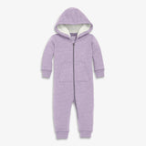 Baby teddy fleece-lined zip romper