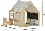 Flair | Indoor Wooden Playhouse with Desk, Chair & Chalkboard for Toddlers and Kids
