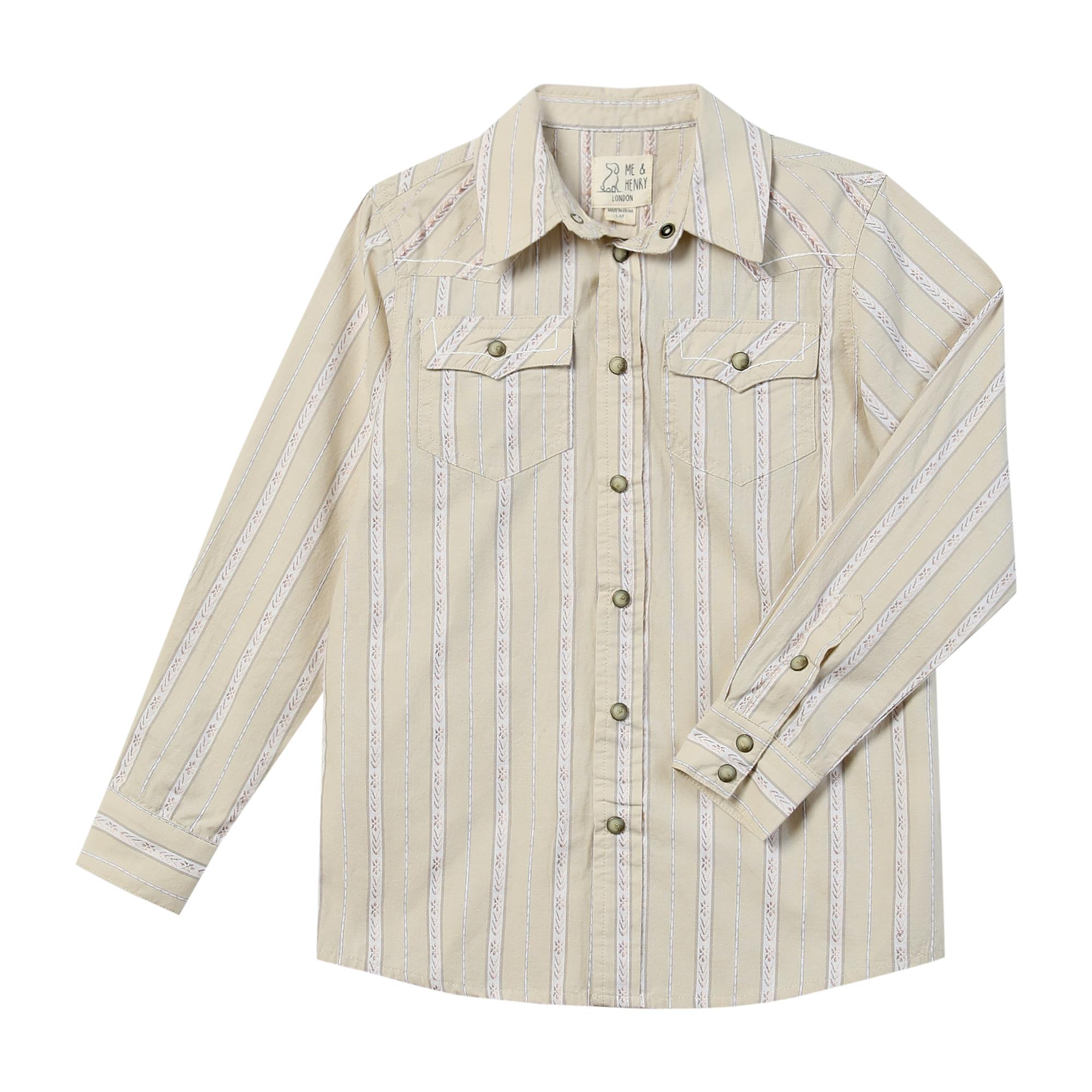 HOWDY Cream Western Stitch WOVEN SHIRT
