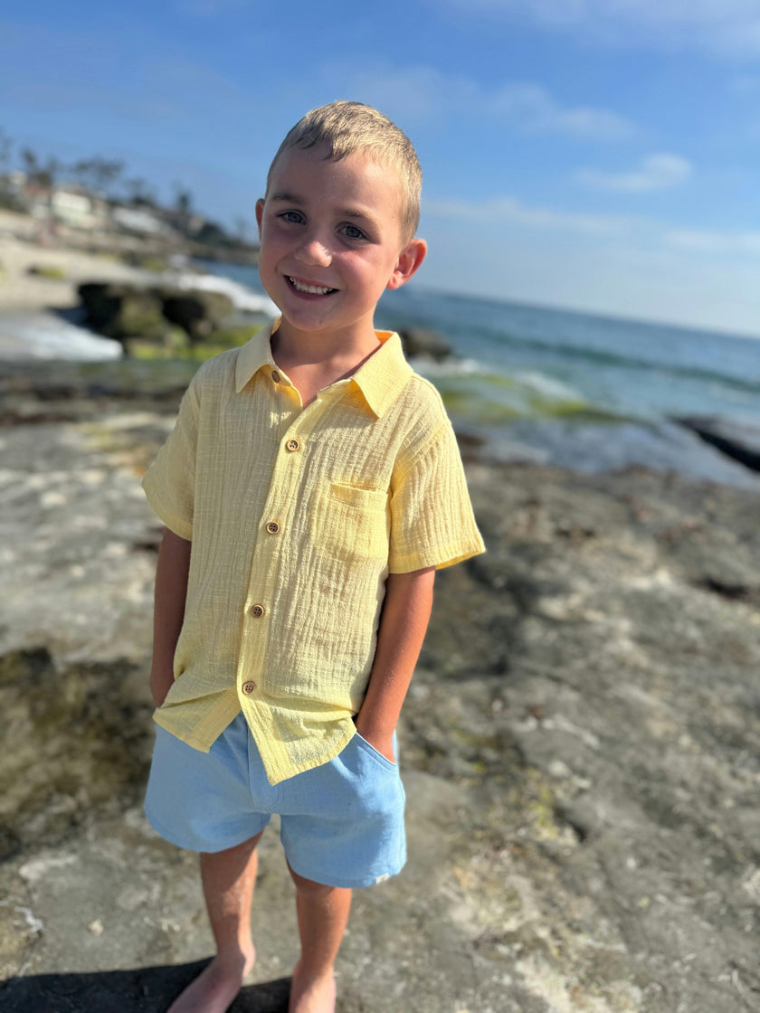LEMON NEWPORT WOVEN  SHIRT