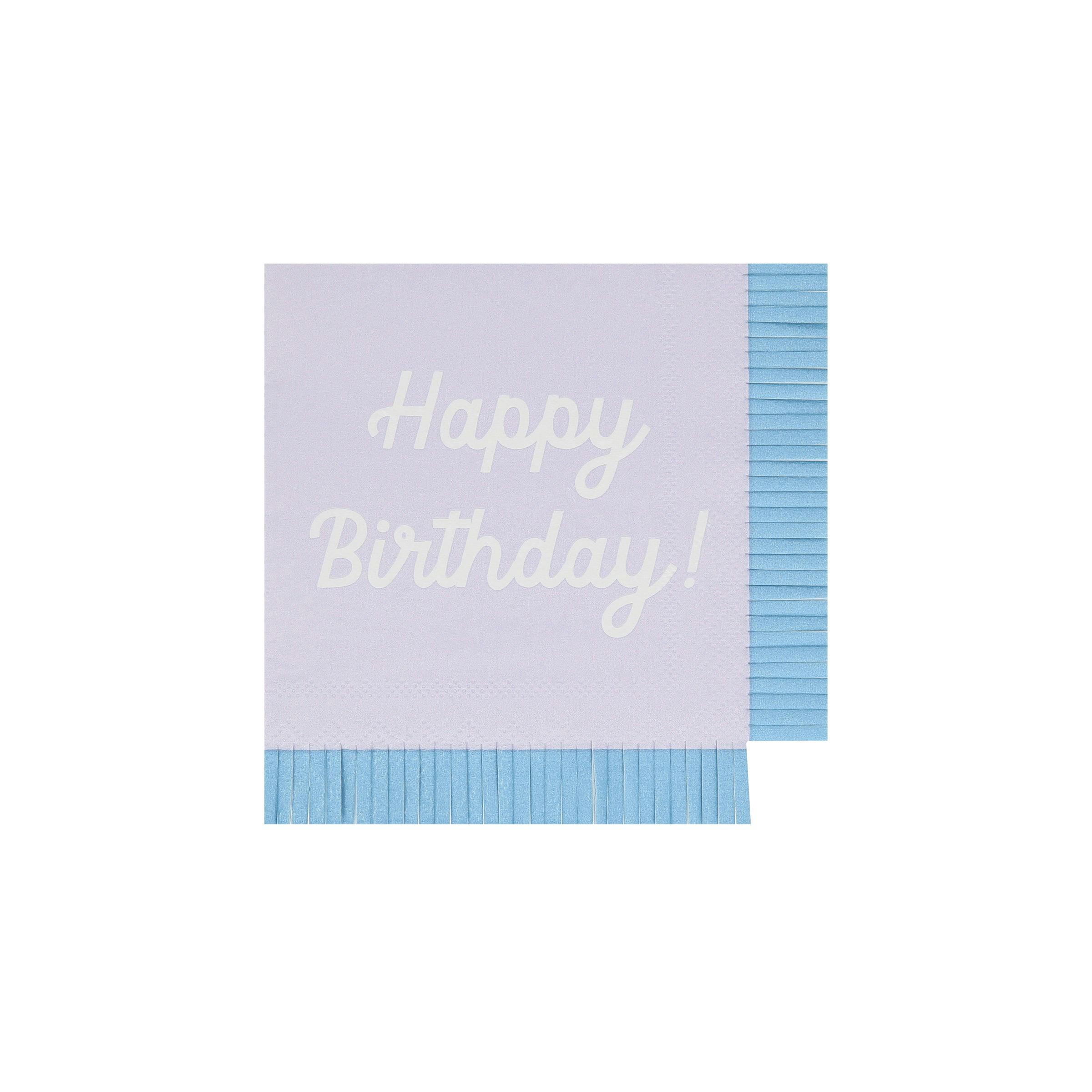 Mixed Happy Birthday Small Napkins