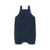 Baby Knit Overall, navy blue
