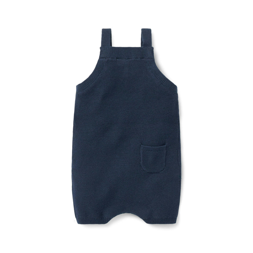 Baby Knit Overall, navy blue