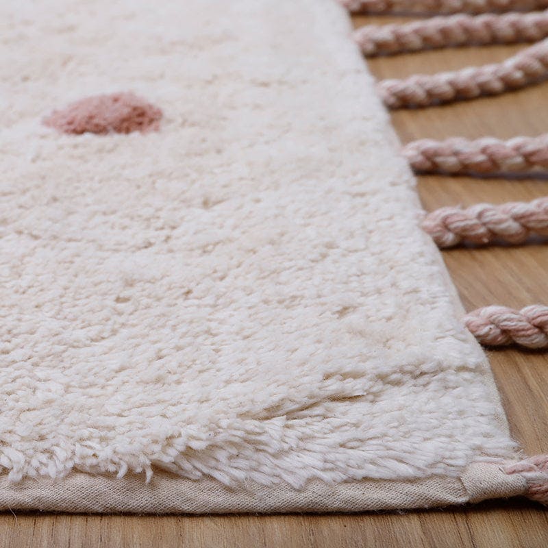 Hand-Woven Braided Tassel Rectangular Rug
