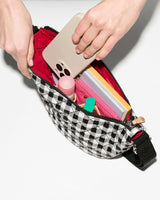 Black/White Gingham Small Metro Smile Bag
