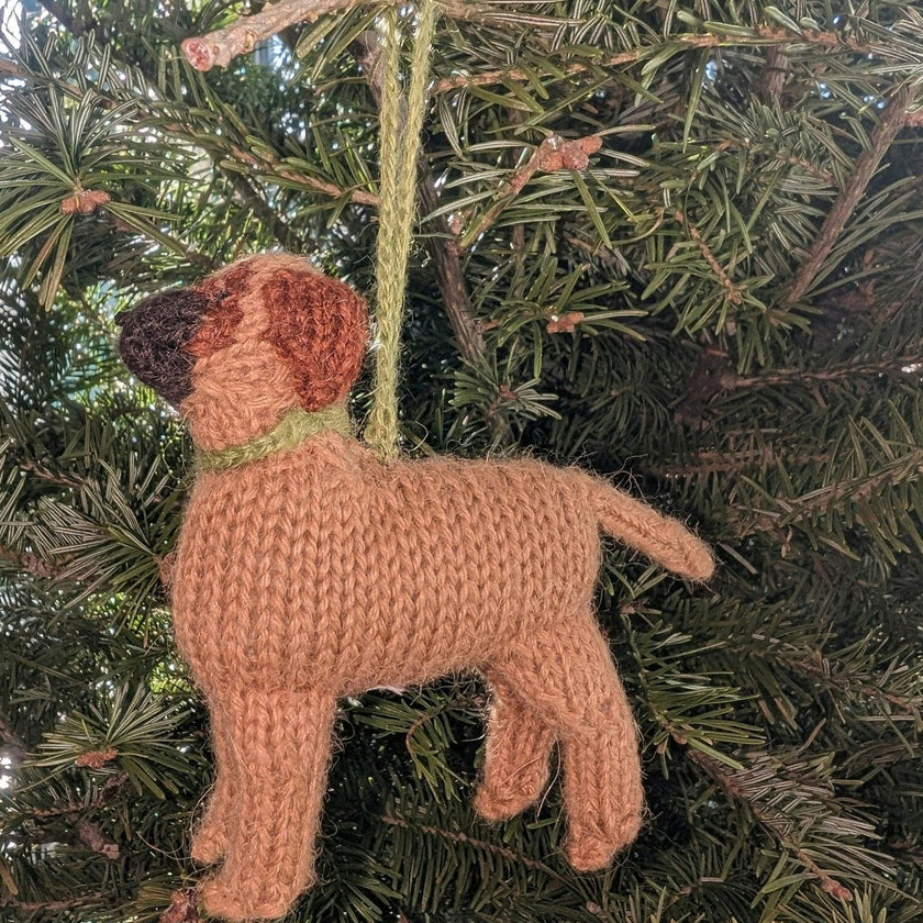 Bullmastiff Hand Knit Christmas Ornament Arcadia Home