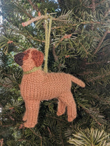 Bullmastiff Hand Knit Christmas Ornament