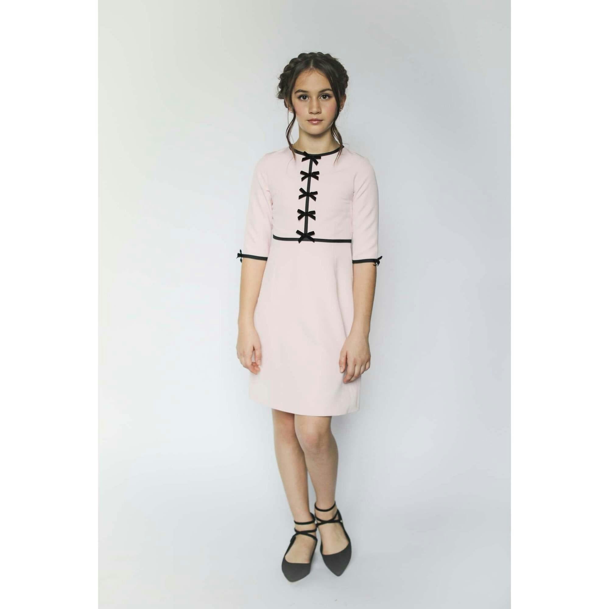 Anais bow dress (blush pink)