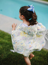Children's Organic Swim Poncho - Limoncello