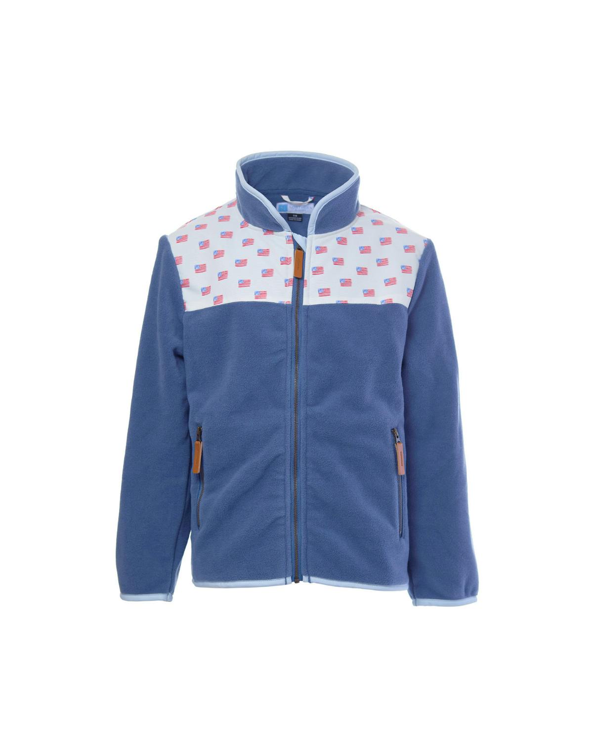 Kids American Flag Fleece Jacket