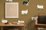 Wallpaper Moutons color Ocre