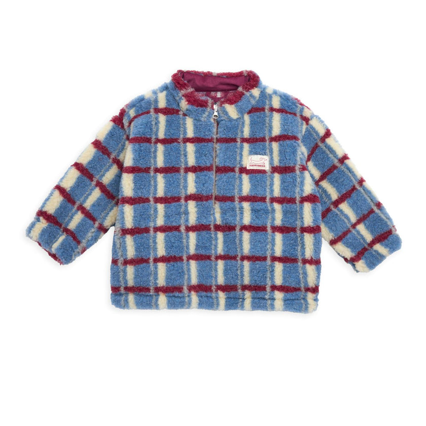 children's merino wool kangaroo jacket - shadow blue