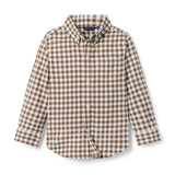 Gingham Flannel Shirt, brown