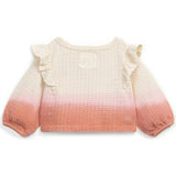 Knitted Ombre Ruffle Shoulder Top